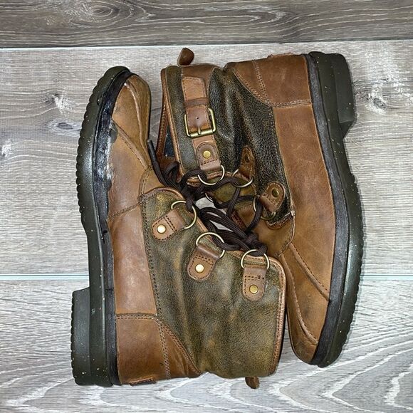 Ugg Cecile Brown Leather Lace Women’s Sz 8 Warm Shearling Waterproof Duck Boots - Picture 9 of 12